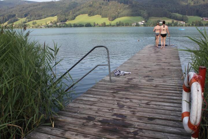 Wunderschoene Ferienwohnung Mit Seeblick Zell am Moos Esterno foto